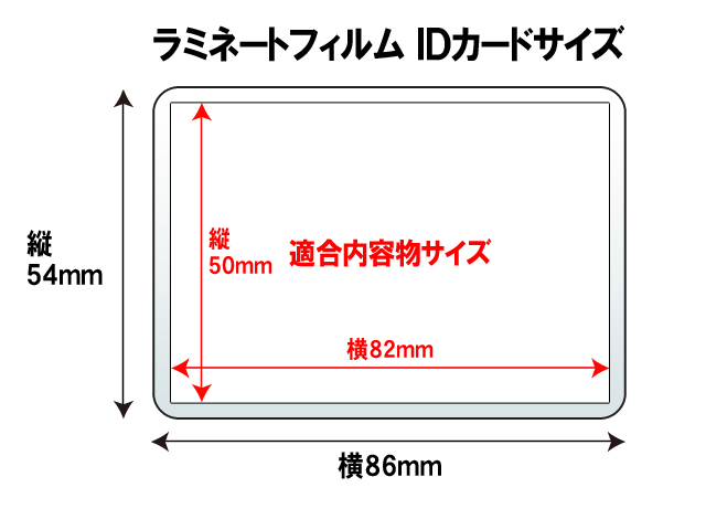 ラミネートフィルム IDカードサイズ （54×86mm） 100ミクロン,ラミネートパウチならジャストコーポレーション